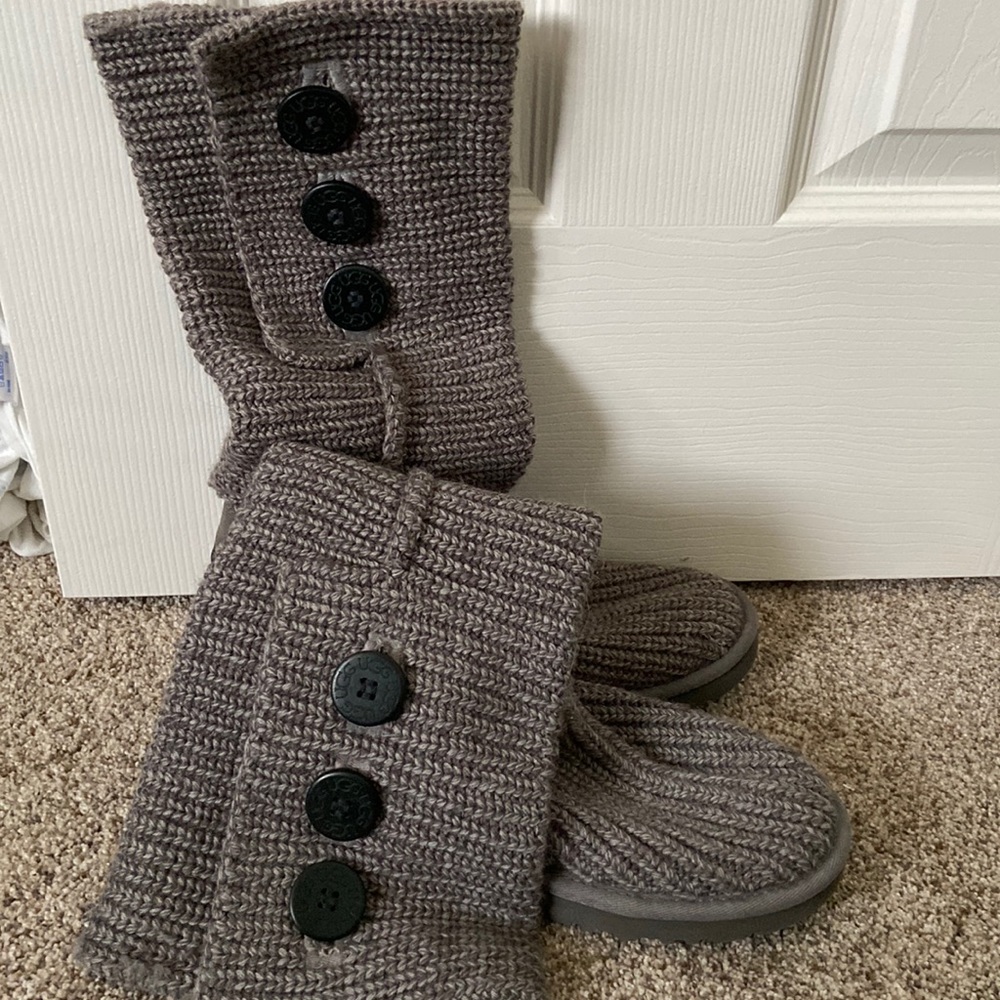 Tall Knit Button Ugg Boots